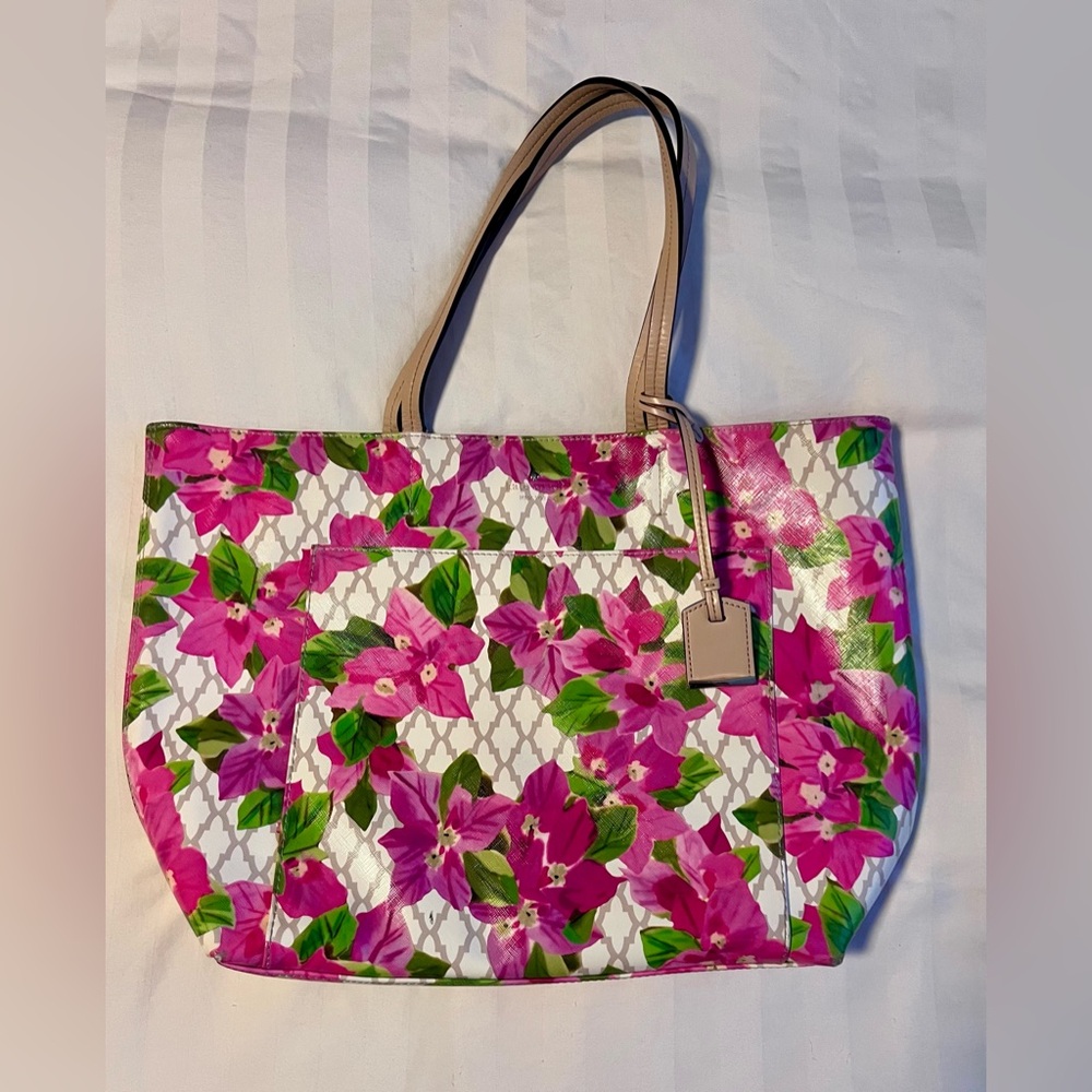 Kate Spade Bayard Place Riley Tote  Shoulder Bag Floral Large With Dust Bag